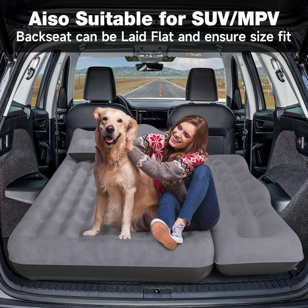 Verdickte Rücksitz-SUV/Auto/LKW Luftmatratze Luftbett Aufblasbare SUV LKW Matratze – 24 Zoll Breite/Grau