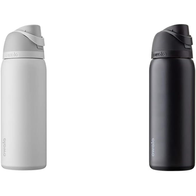 Owala FreeSip Isolierte Edelstahl-Trinkflaschen mit Strohhalm für Sport und Reisen, BPA-frei, 710 ml