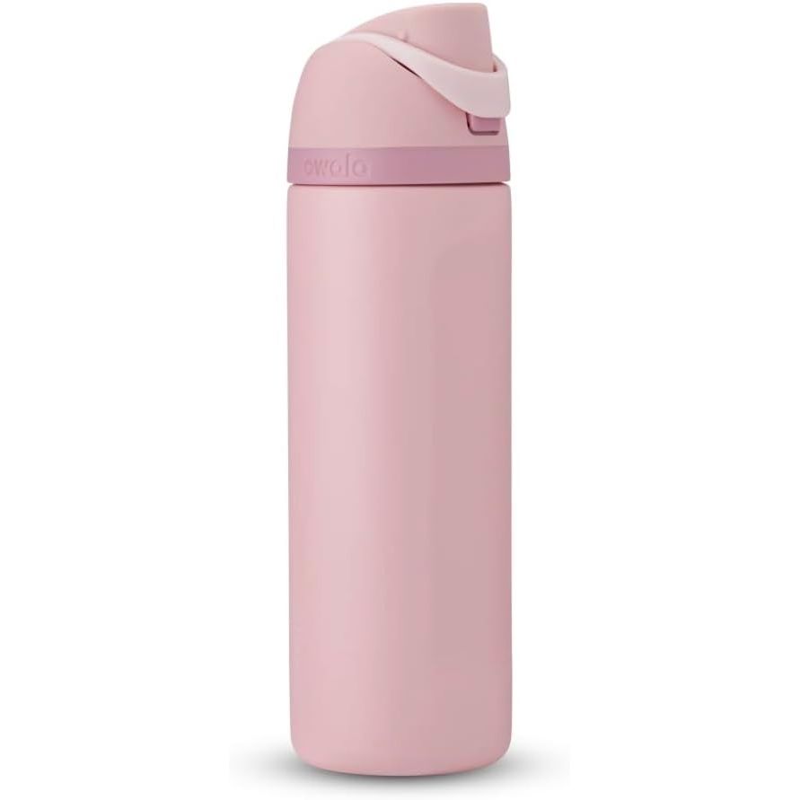 Owala Edelstahl-Wasserflasche, 710 ml, Rosenquarz-Pink, Flip-Top-Deckel