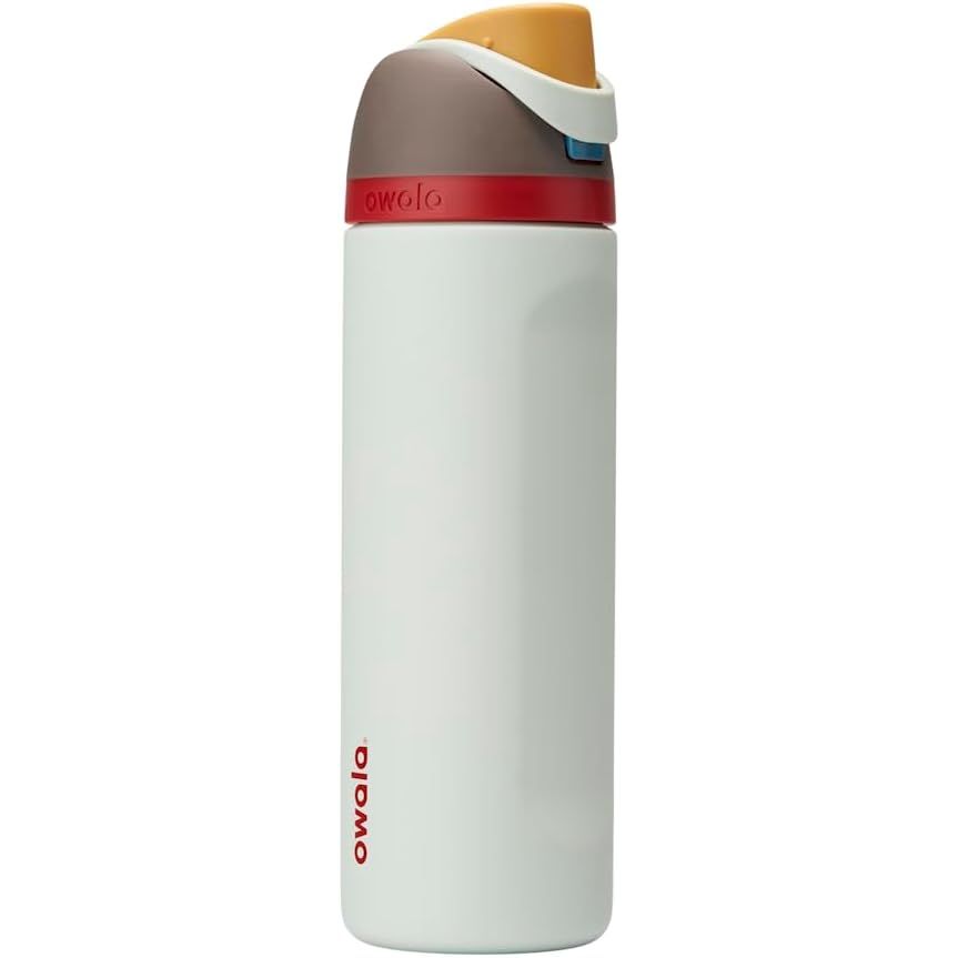 Owala FreeSip Isolierte Edelstahl-Wasserflasche mit Strohhalm für Sport und Reise, BPA-frei, 950 ml, Foggy Tide