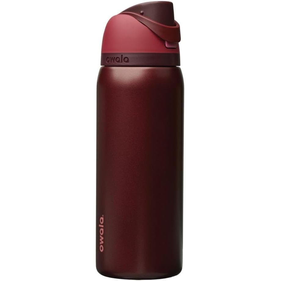 Owala FreeSip Isolierte Edelstahl-Wasserflasche mit Strohhalm für Sport und Reise, BPA-frei, 950 ml, Foggy Tide