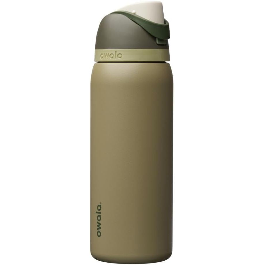Owala FreeSip Isolierte Edelstahl-Wasserflasche mit Strohhalm für Sport und Reise, BPA-frei, 950 ml, Foggy Tide