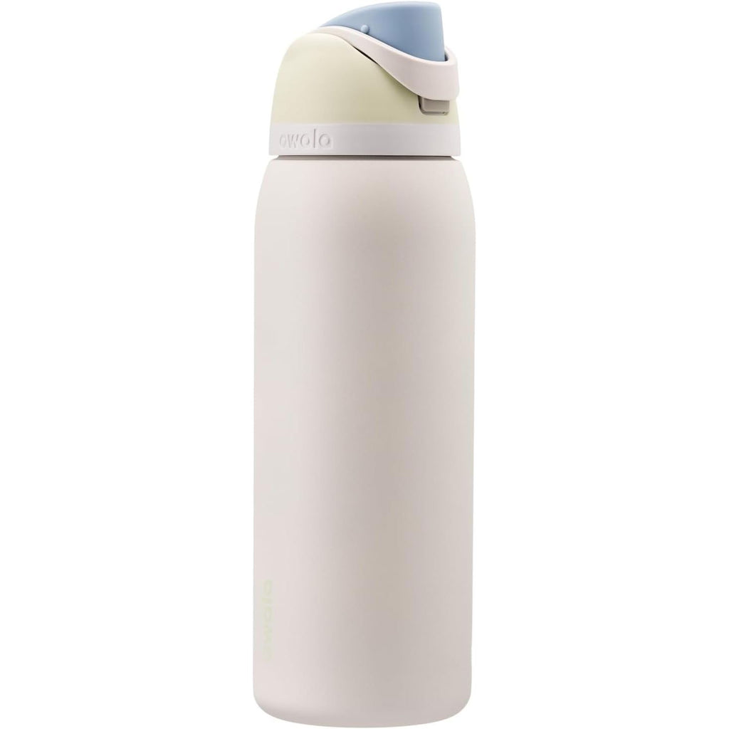 Owala FreeSip Isolierte Edelstahl-Wasserflasche mit Strohhalm für Sport und Reise, BPA-frei, 950 ml, Foggy Tide