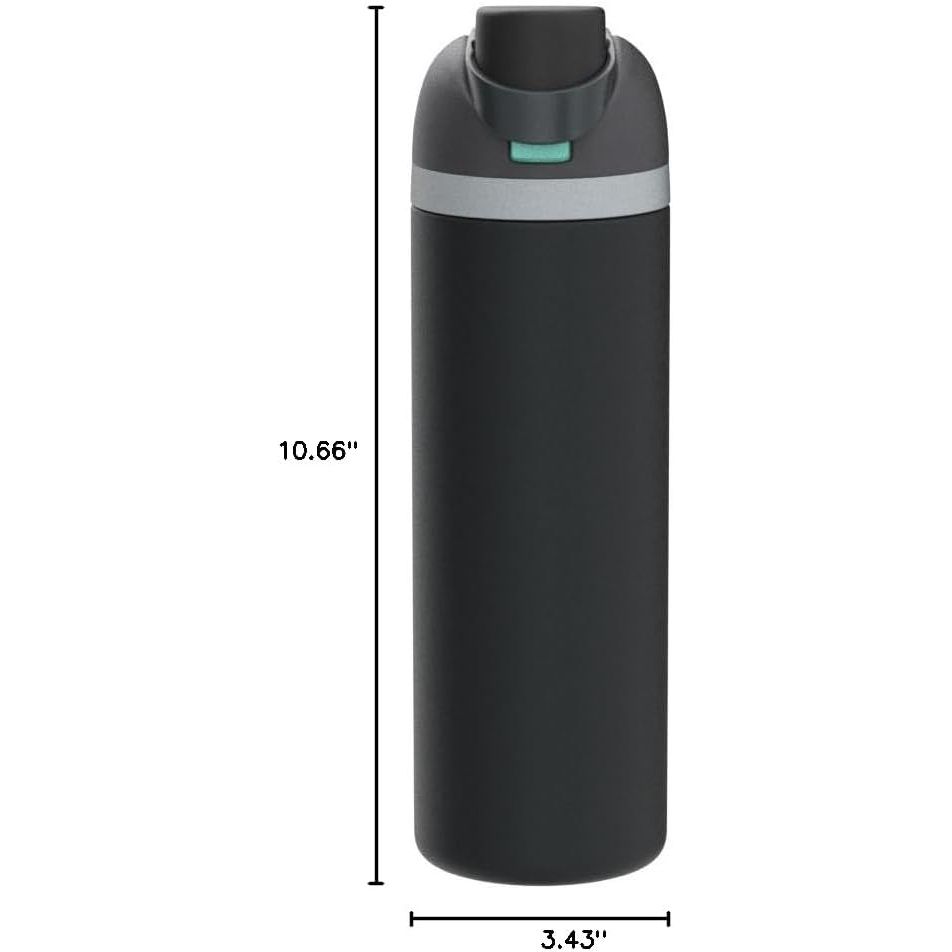 Owala FreeSip Isolierte Edelstahl-Wasserflasche mit Strohhalm für Sport und Reise, BPA-frei, 950 ml, Foggy Tide