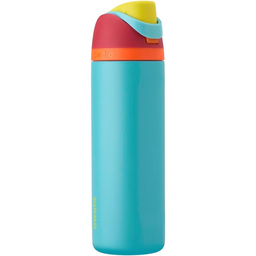 Owala FreeSip Isolierte Edelstahl-Wasserflasche mit Strohhalm für Sport und Reise, BPA-frei, 950 ml, Foggy Tide