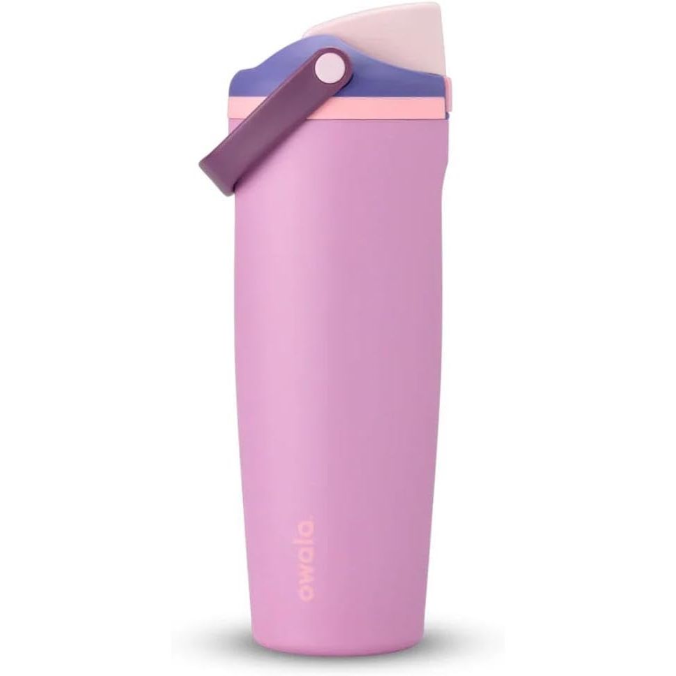 Owala FreeSip 30oz Edelstahl-Wasserflasche, Pretty in Purple, Sway Design mit Griff
