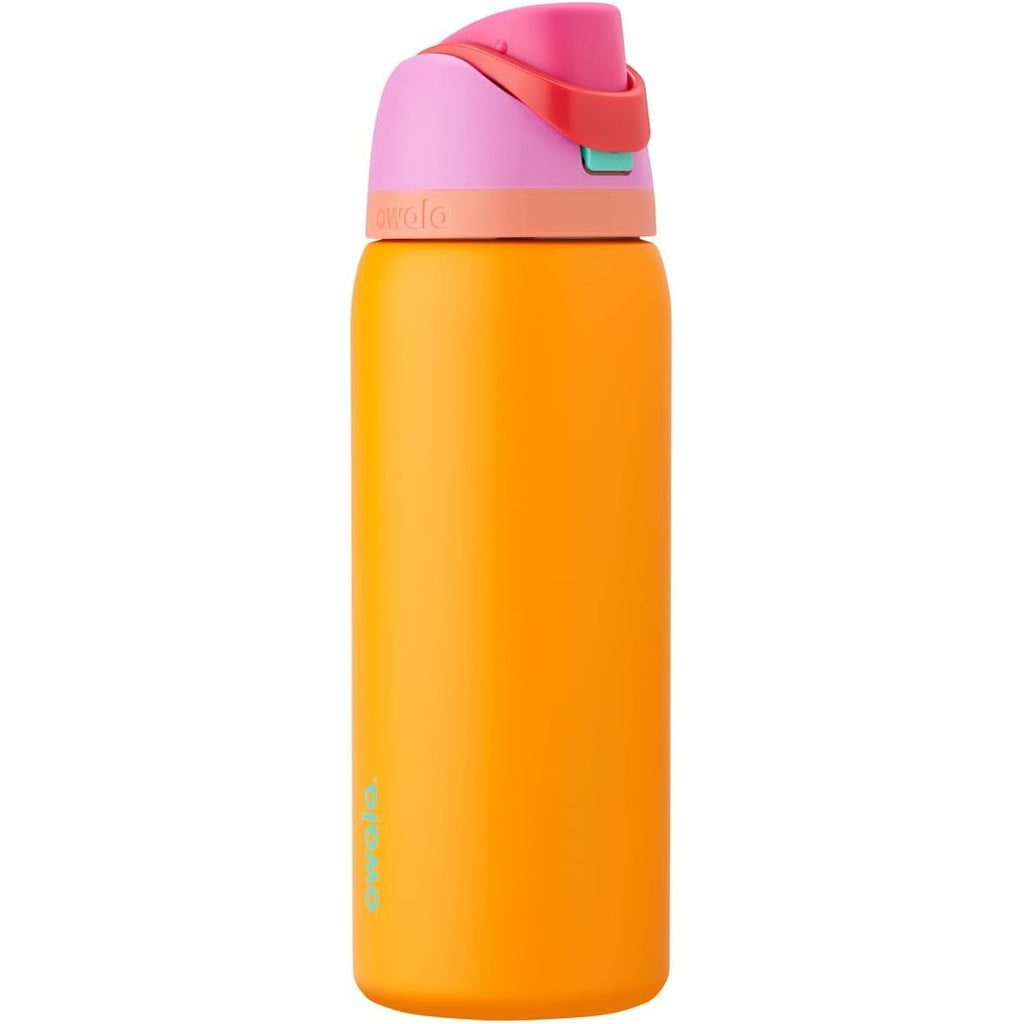 Owala FreeSip Isolierte Edelstahl-Wasserflasche mit Strohhalm für Sport und Reise, BPA-frei, 950 ml, Foggy Tide