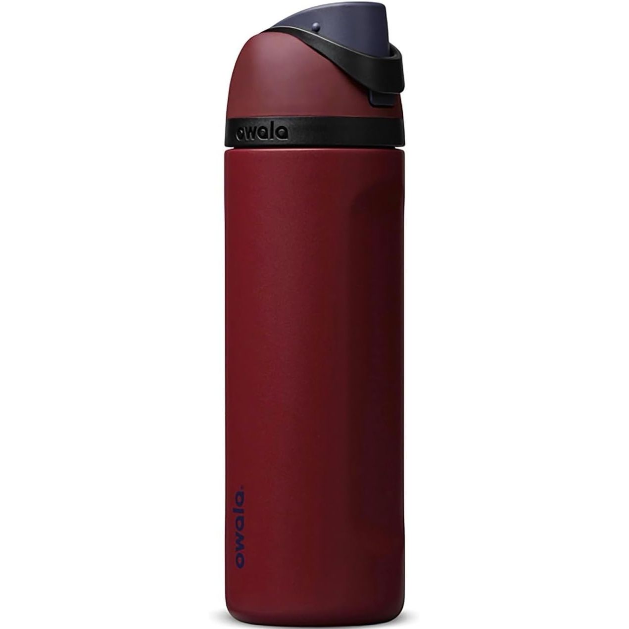 Owala Freesip Isolierte Edelstahl-Wasserflasche mit Strohhalm, Burgundy Bay, 710 ml