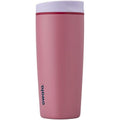 Owala SmoothSip Slider Isolierter Edelstahl-Kaffeebecher, wiederverwendbarer Eiskaffeebecher, Heißkaffee-Reisebecher, BPA-frei 590 ml, Lila/Pink (Crochet Queen)