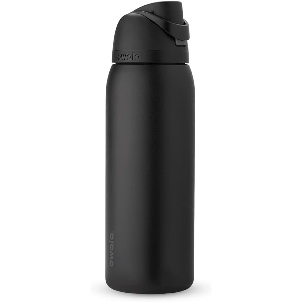 Owala FreeSip Isolierte Edelstahl-Wasserflasche mit Strohhalm für Sport und Reise, BPA-frei, 950 ml, Foggy Tide