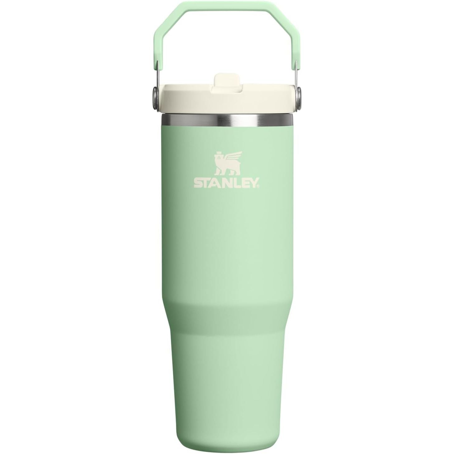 STANLEY IceFlow 2.0 Flip Straw Tumbler mit Griff 887 ml | Drehverschluss und Klappstrohhalm | Auslaufsichere Wasserflasche | Isolierter Edelstahl | BPA-frei | Rose Quarz 2.0