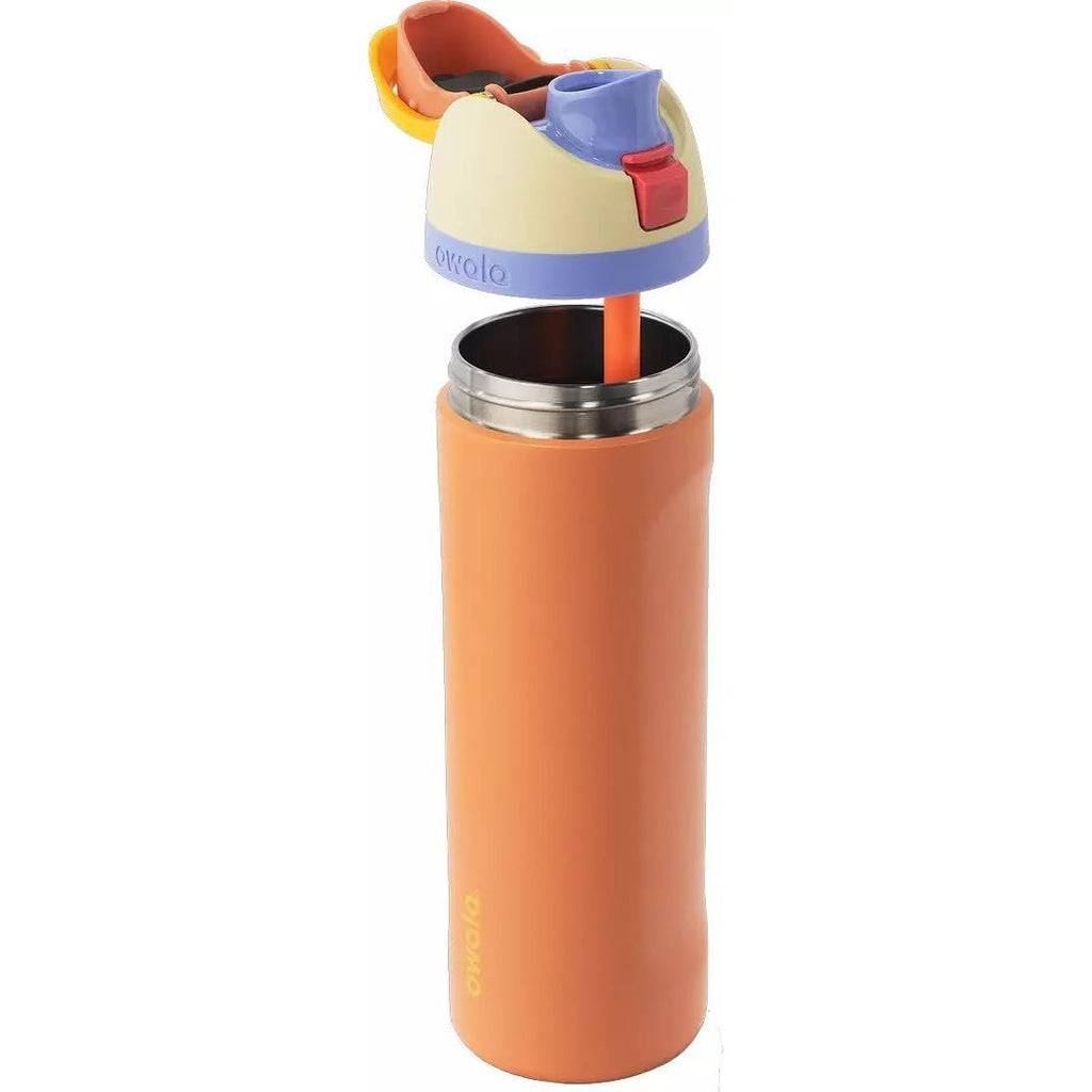 Owala FreeSip Edelstahl-Wasserflasche, Lemon Meringue, 710 ml