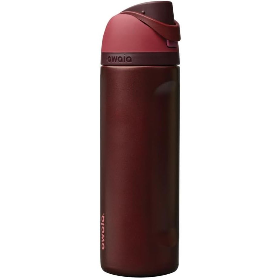 Owala FreeSip Isolierte Edelstahl-Wasserflasche mit Strohhalm für Sport und Reise, BPA-frei, 950 ml, Foggy Tide