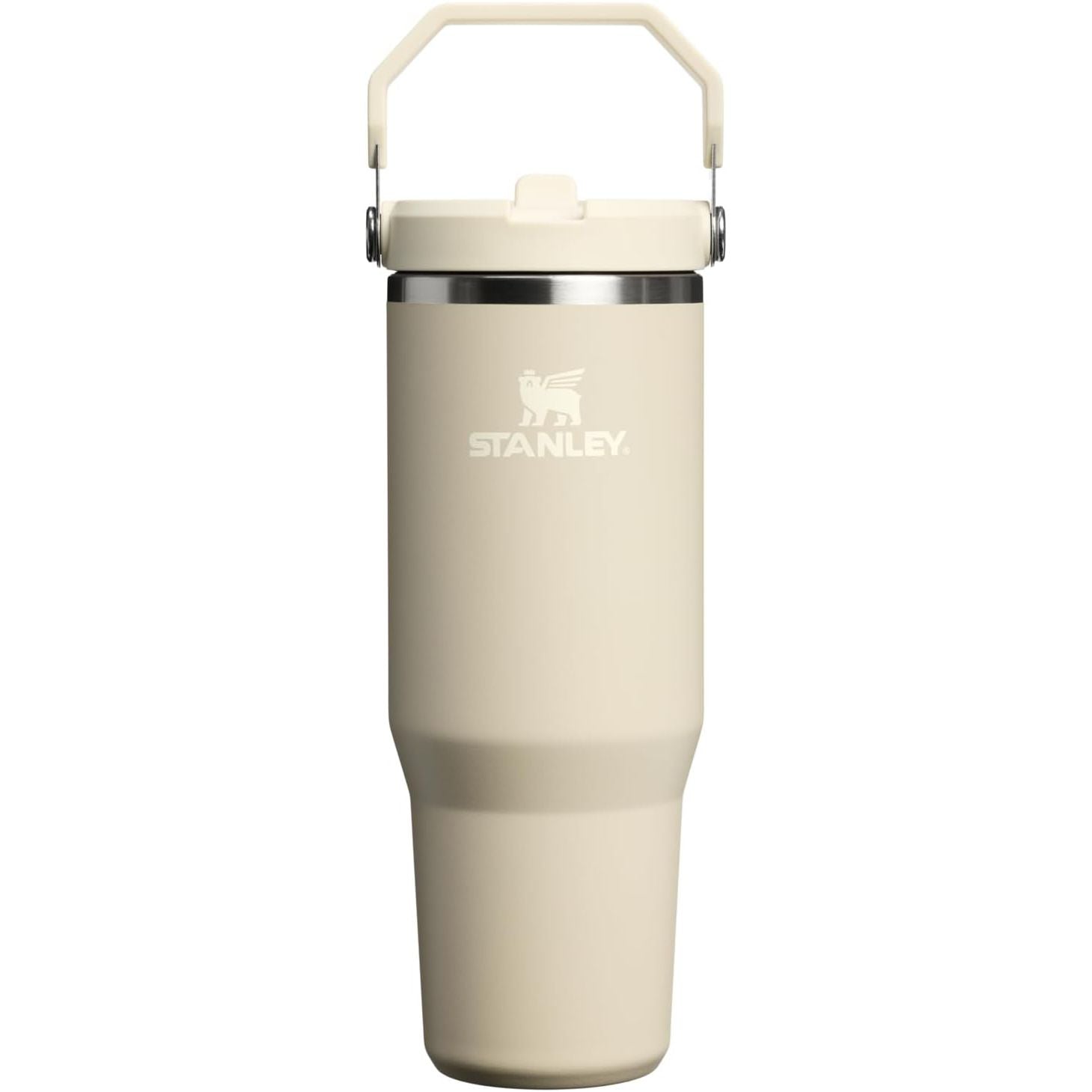 STANLEY IceFlow 2.0 Flip Straw Tumbler mit Griff 887 ml | Drehverschluss und Klappstrohhalm | Auslaufsichere Wasserflasche | Isolierter Edelstahl | BPA-frei | Rose Quarz 2.0