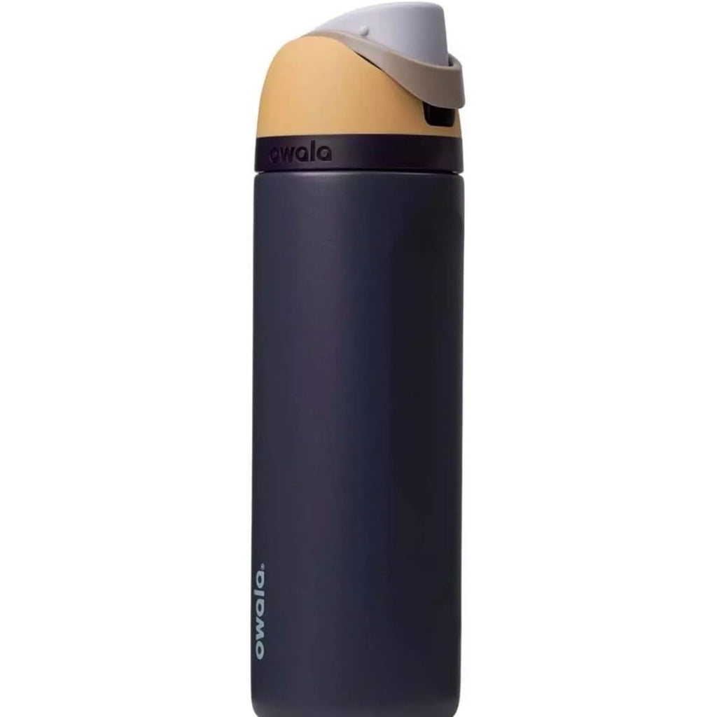 Owala FreeSip Isolierte Edelstahl-Wasserflasche mit Strohhalm, BPA-freie Sportwasserflasche, ideal für Reisen, 950 ml, Peachy Keen