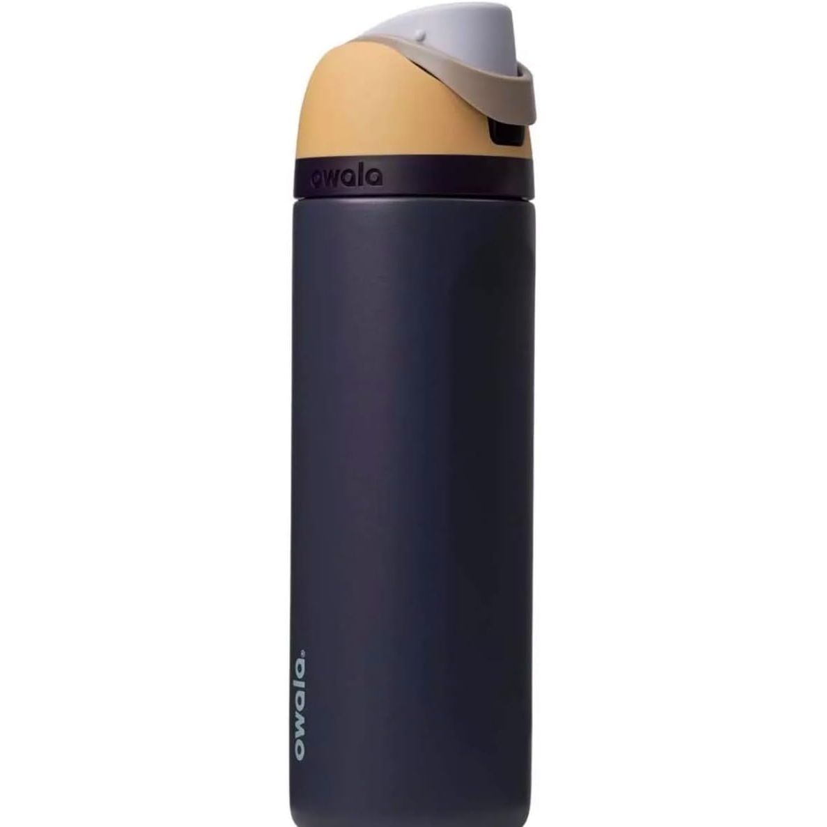 Owala FreeSip Isolierte Edelstahl-Wasserflasche mit Strohhalm, BPA-freie Sportwasserflasche, ideal für Reisen, 950 ml, Peachy Keen