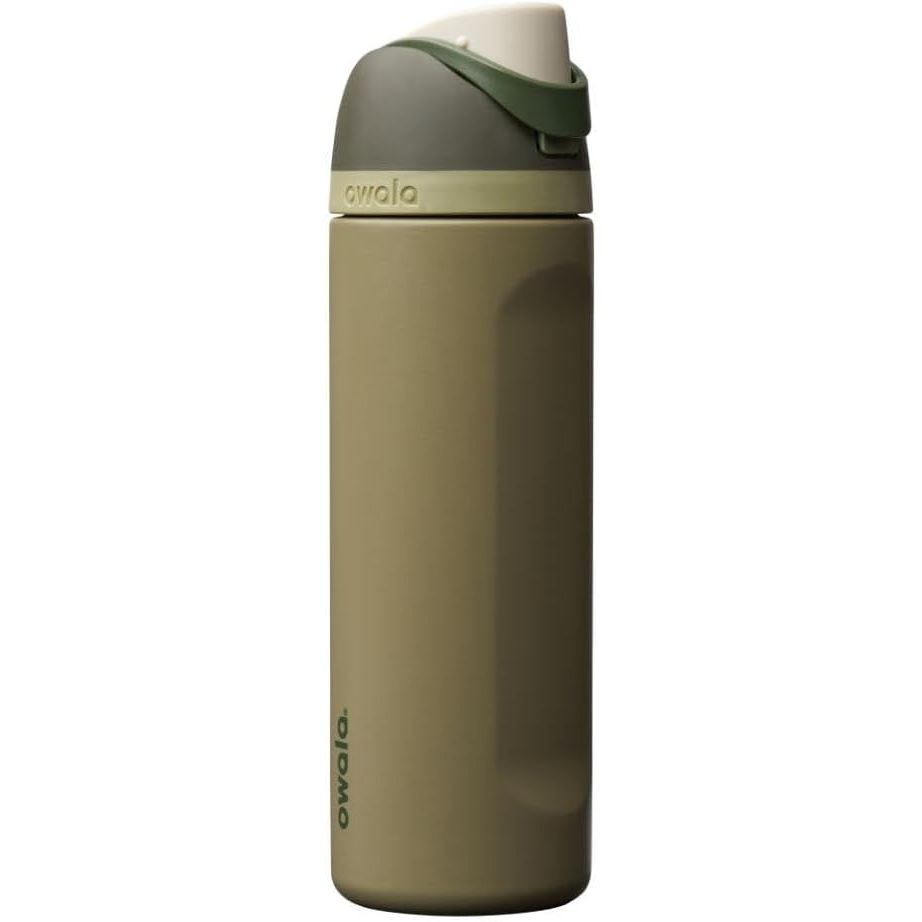 Owala FreeSip Isolierte Edelstahl-Wasserflasche mit Strohhalm für Sport und Reise, BPA-frei, 950 ml, Foggy Tide