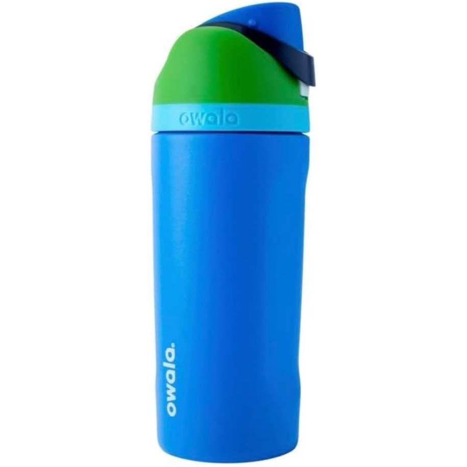 Owala FreeSip Isolierte Edelstahl-Wasserflasche mit Strohhalm, BPA-freie Sportwasserflasche, ideal für Reisen, 950 ml, Peachy Keen