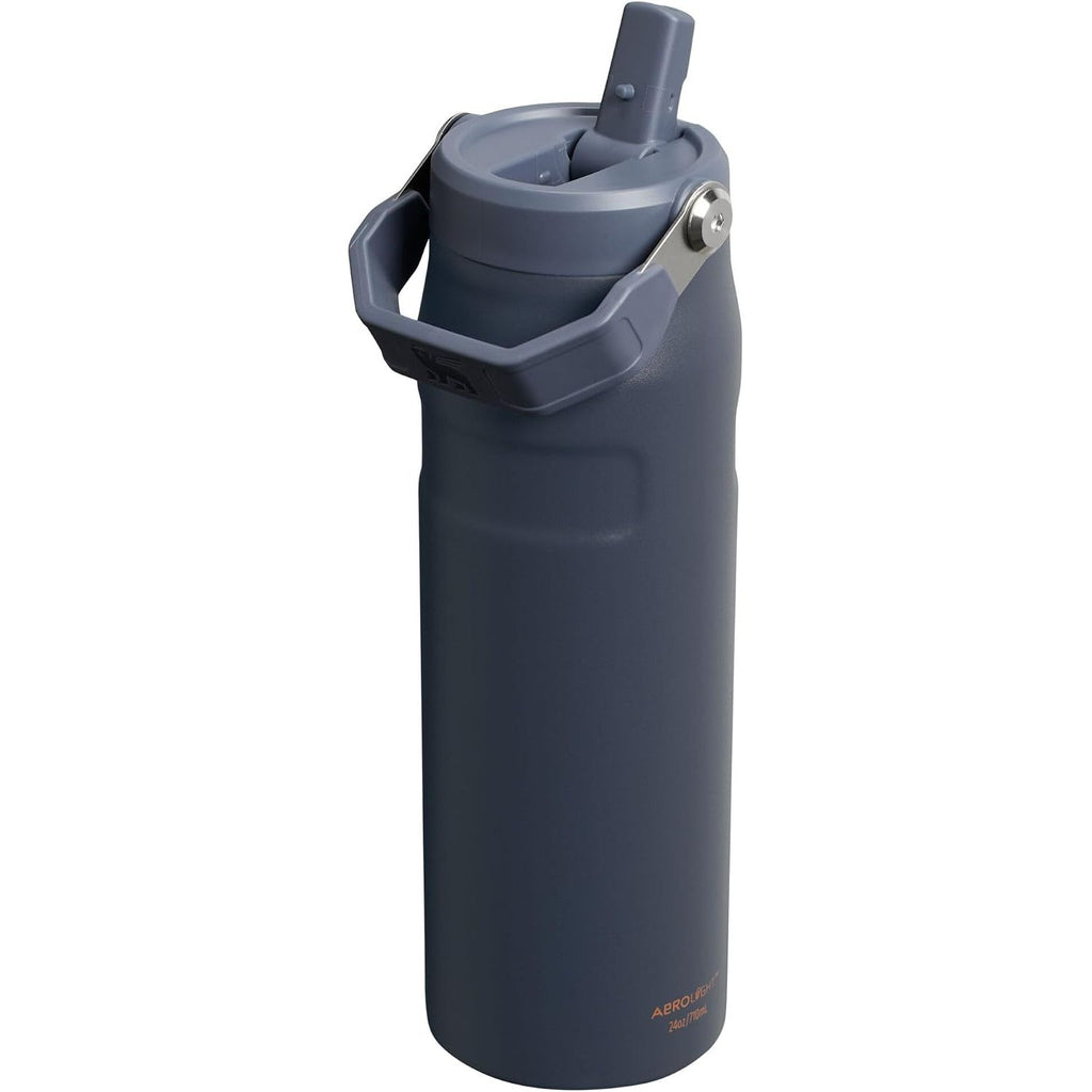Stanley IceFlow Flip Straw 2.0 Wasserflasche 709 ml | Integrierter Strohhalm mit größerer Öffnung | Leicht und auslaufsicher | Isolierter Edelstahl | BPA-frei | Twilight