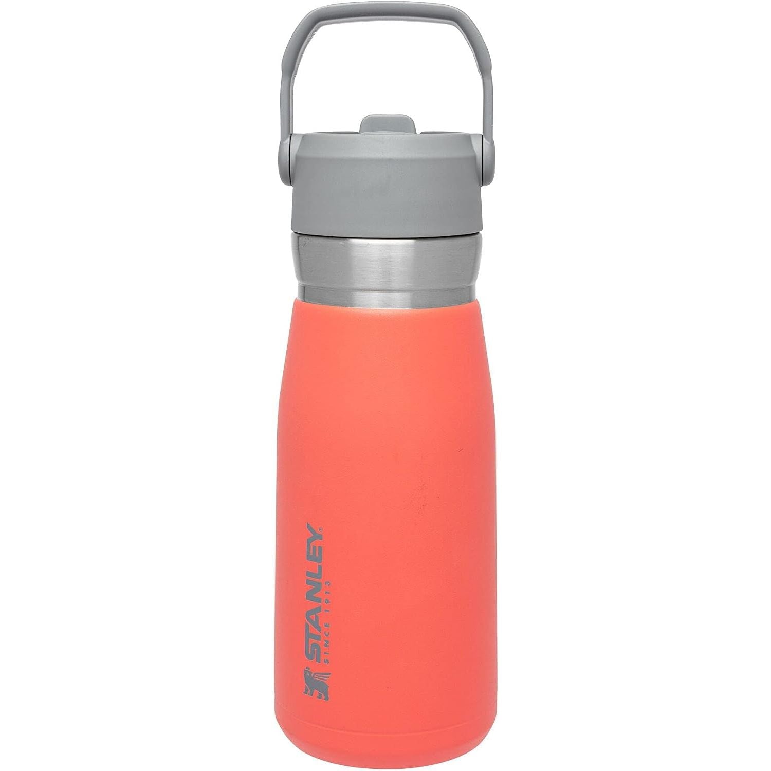 Stanley IceFlow Flip Straw Trinkflasche 17 oz | Integrierter Strohhalm für Reisen und Sport | Leicht und auslaufsicher | Isolierter Edelstahl | BPA-frei | Holzkohle