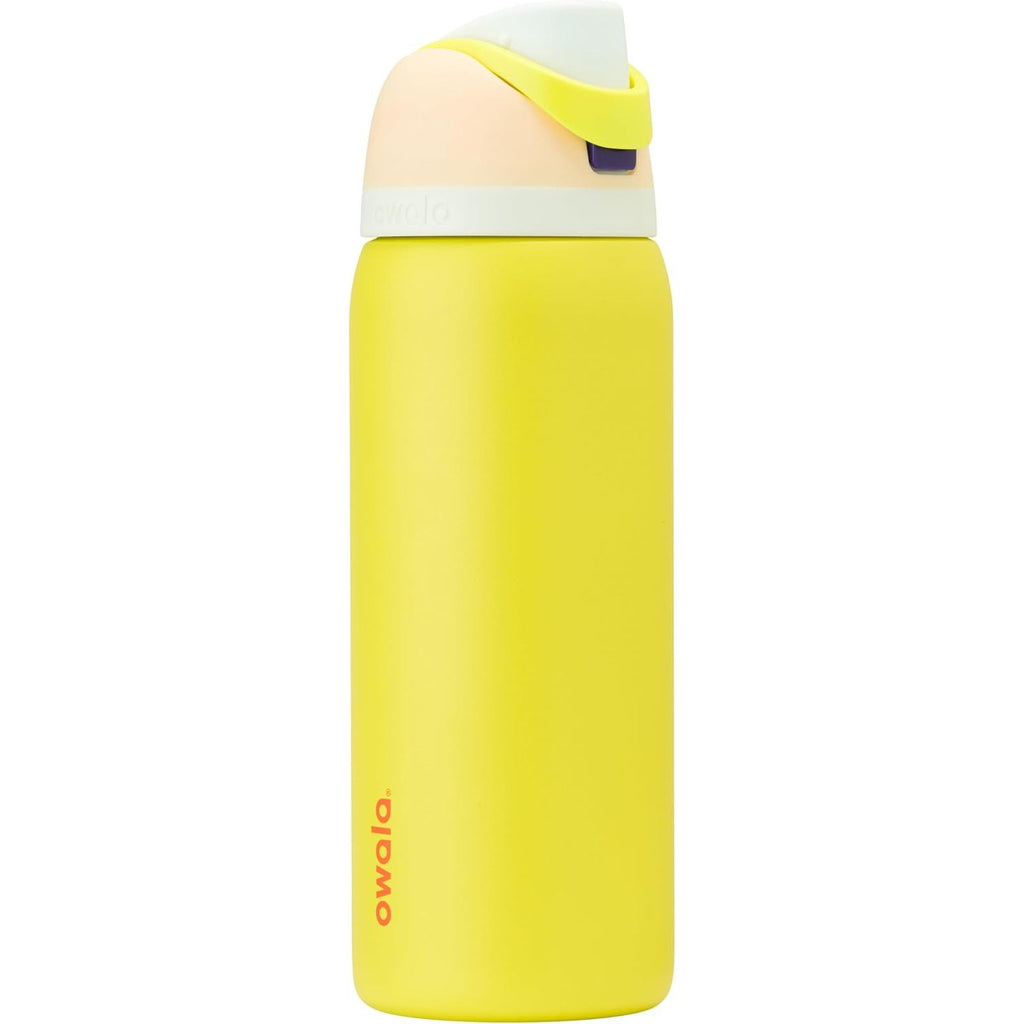 Owala FreeSip Isolierte Edelstahl-Wasserflasche mit Strohhalm für Sport und Reise, BPA-frei, 950 ml, Foggy Tide
