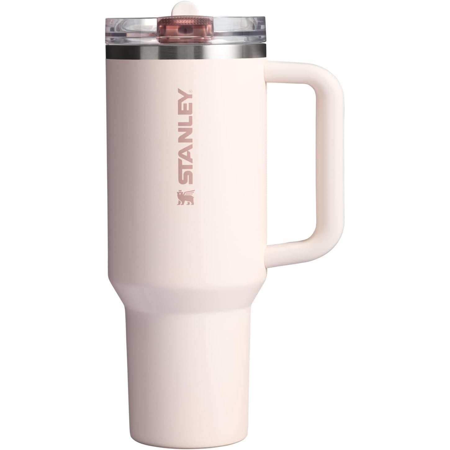 STANLEY Quencher ProTour Flip Straw Tumbler mit auslaufsicherem Deckel 1,2 Liter | Integrierter Strohhalm und Griff | Passt in Becherhalter für Reisen | Isolierter Edelstahlbecher | BPA-frei | Rosenquarz