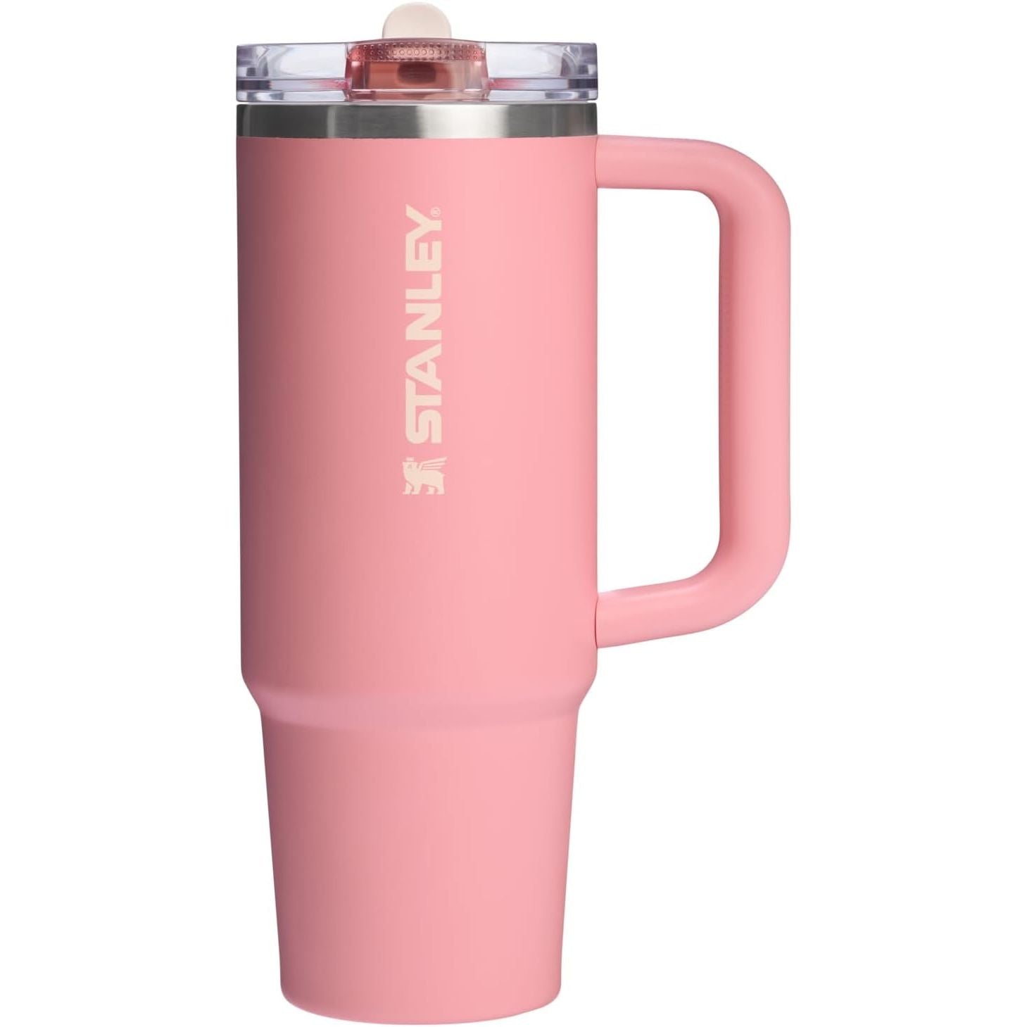 STANLEY Quencher ProTour Flip Straw Tumbler mit auslaufsicherem Deckel 1,2 Liter | Integrierter Strohhalm und Griff | Passt in Becherhalter für Reisen | Isolierter Edelstahlbecher | BPA-frei | Rosenquarz