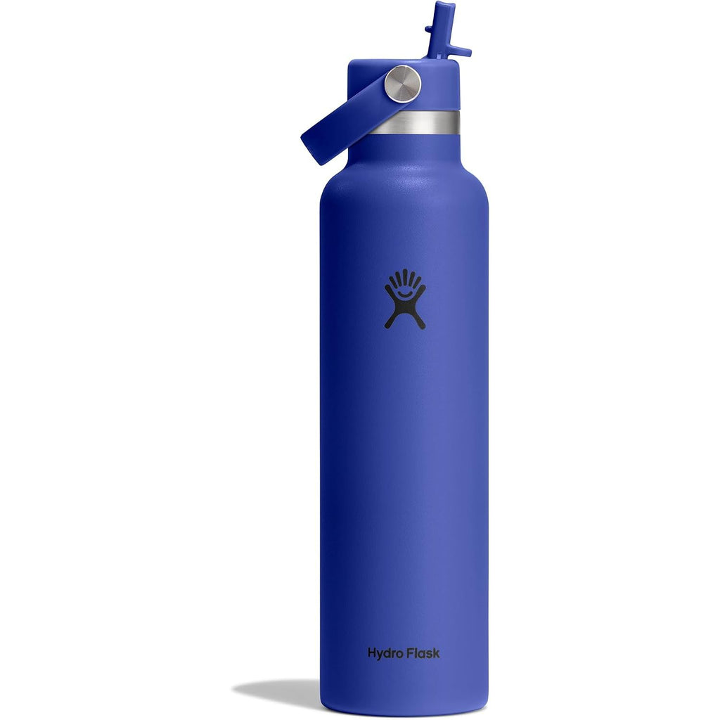 Hydro Flask Wasserflasche – isolierter Edelstahl – Strohhalmverschluss, auslaufsicher, tropfsicher in 24 Oz Capri Blue
