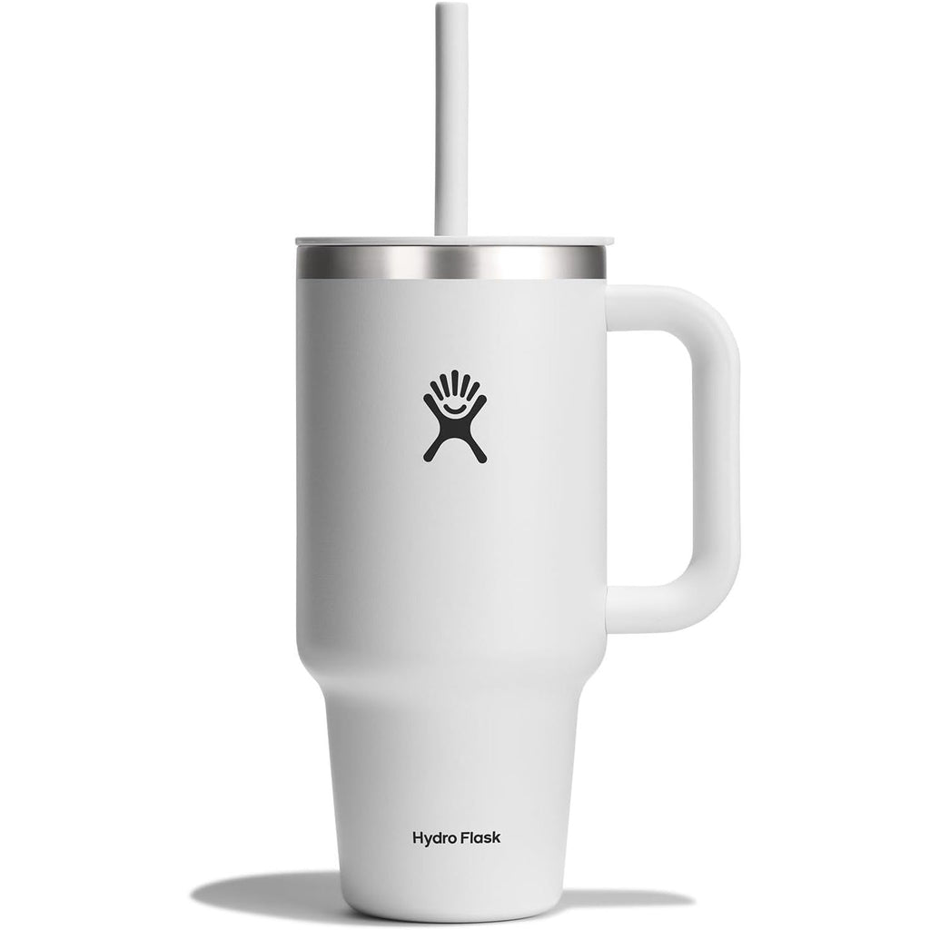 Hydro Flask Travel Tumbler mit Griff, Deckel und Trinkhalm – Isolierter Edelstahl, 40 Oz Trillium