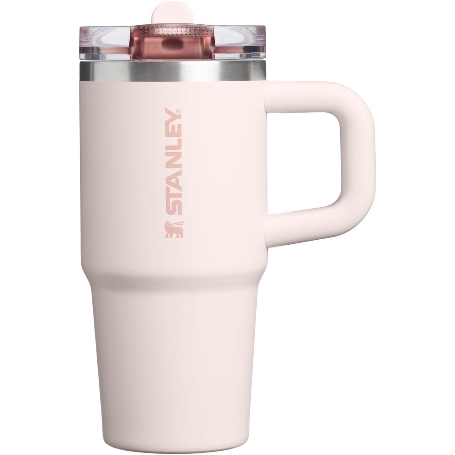 STANLEY Quencher ProTour Flip Straw Tumbler mit auslaufsicherem Deckel 1,2 Liter | Integrierter Strohhalm und Griff | Passt in Becherhalter für Reisen | Isolierter Edelstahlbecher | BPA-frei | Rosenquarz