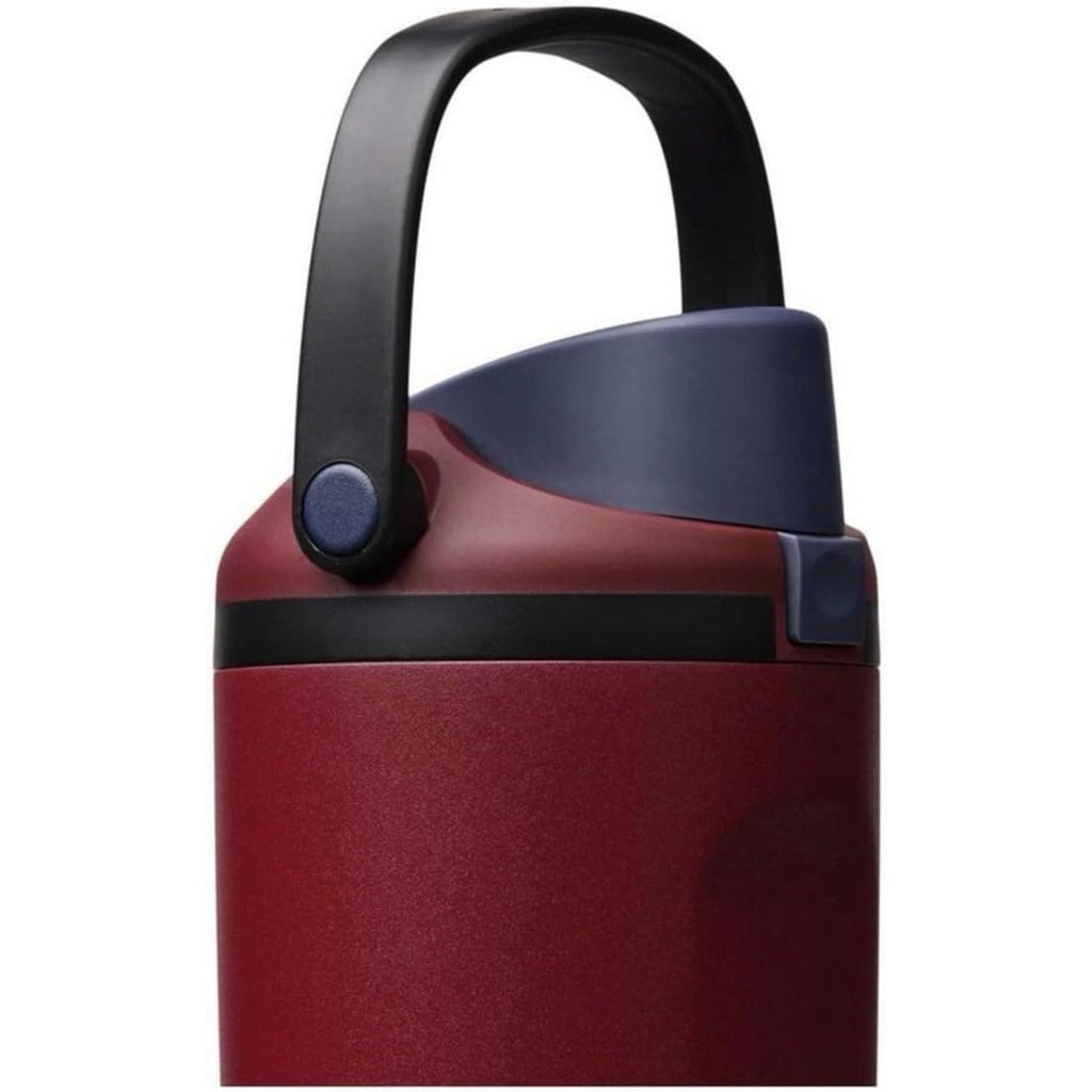 Owala FreeSip Sway Isolierter Edelstahlbecher mit Strohhalm, Burgundy Bay, 887 ml
