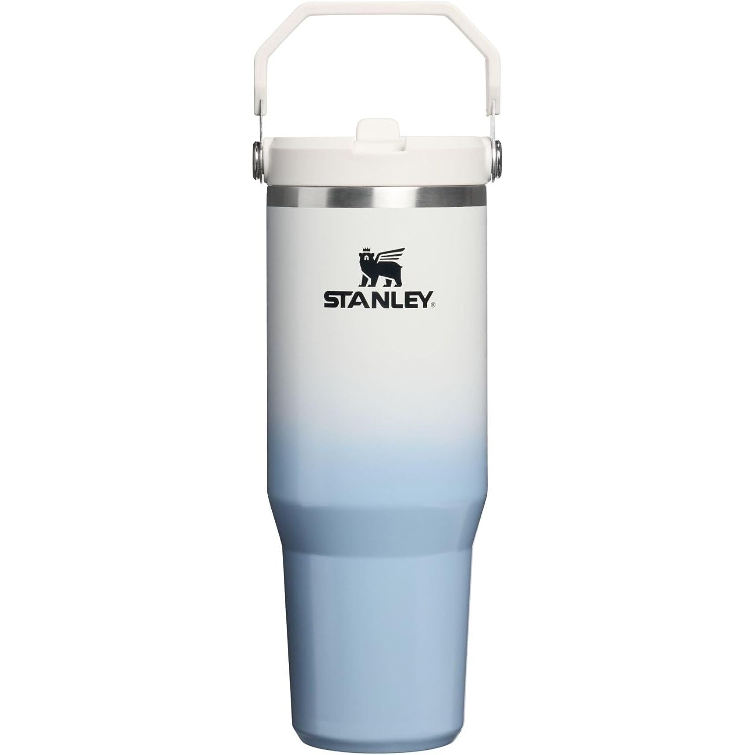 STANLEY IceFlow 2.0 Flip Straw Tumbler mit Griff 887 ml | Drehverschluss und Klappstrohhalm | Auslaufsichere Wasserflasche | Isolierter Edelstahl | BPA-frei | Rose Quarz 2.0