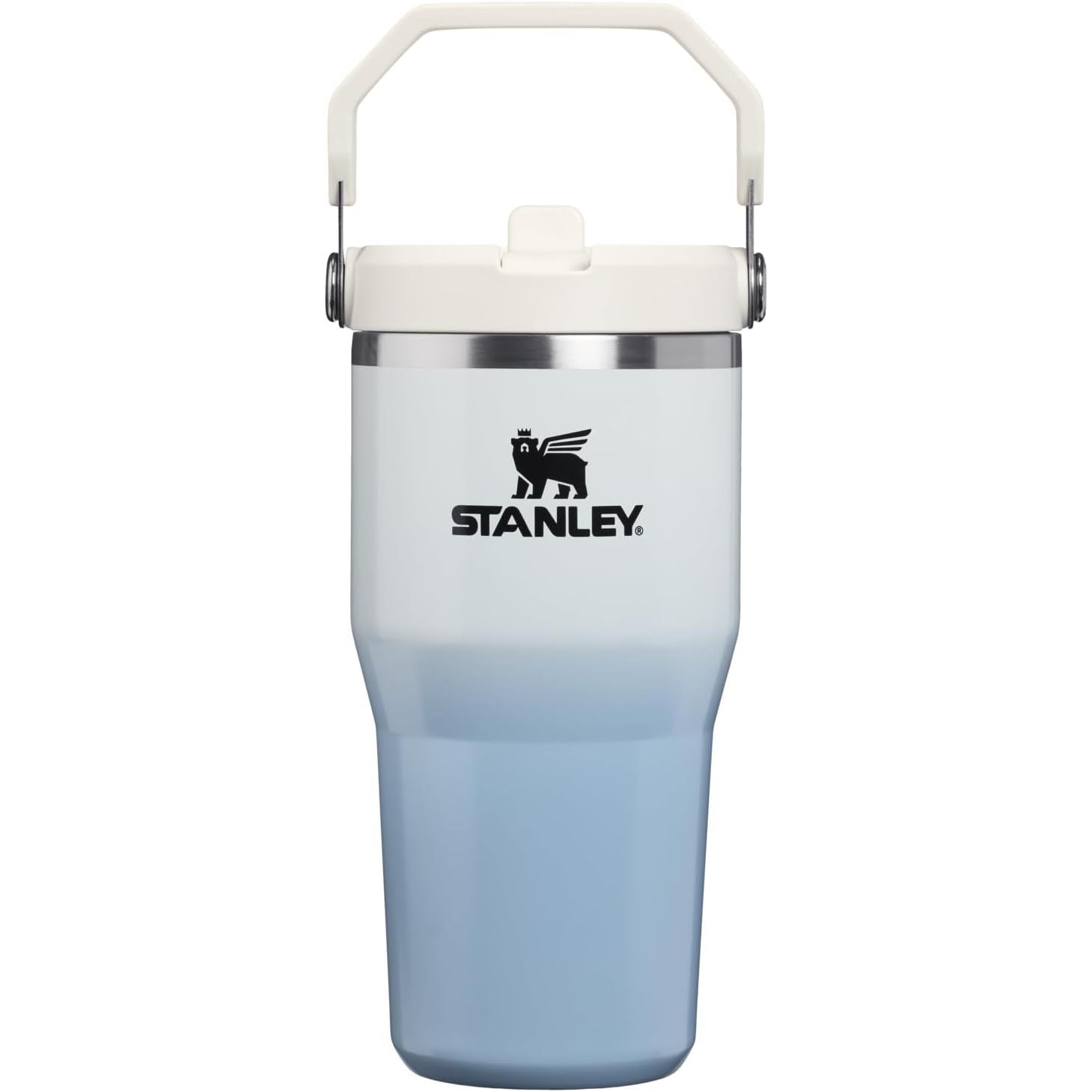 STANLEY IceFlow 2.0 Flip Straw Tumbler mit Griff 887 ml | Drehverschluss und Klappstrohhalm | Auslaufsichere Wasserflasche | Isolierter Edelstahl | BPA-frei | Rose Quarz 2.0