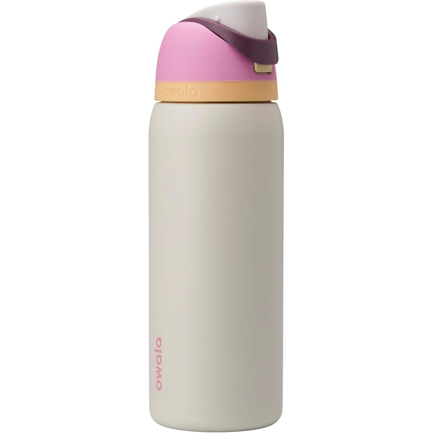 Owala FreeSip Isolierte Edelstahl-Wasserflasche mit Strohhalm für Sport und Reise, BPA-frei, 950 ml, Foggy Tide