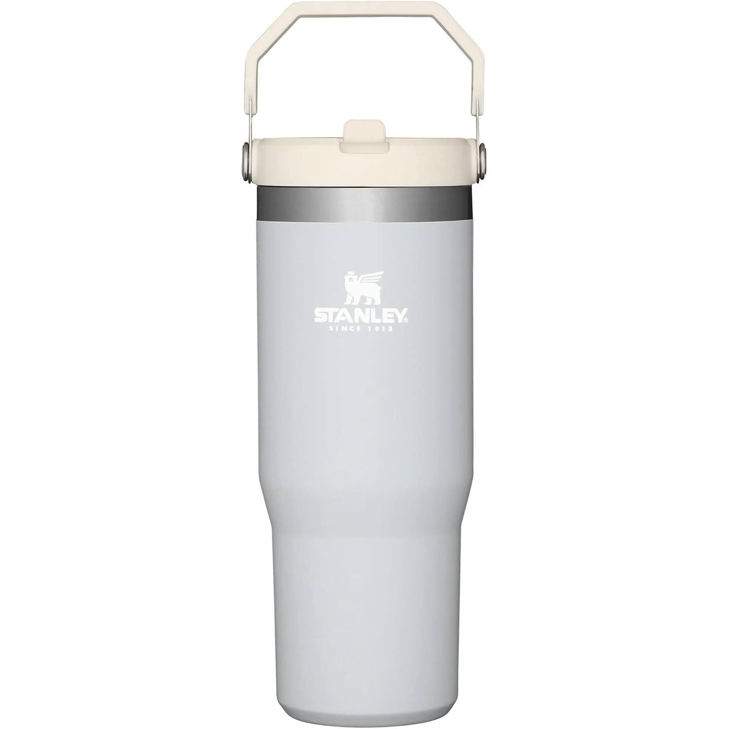 STANLEY IceFlow 2.0 Flip Straw Tumbler mit Griff 887 ml | Drehverschluss und Klappstrohhalm | Auslaufsichere Wasserflasche | Isolierter Edelstahl | BPA-frei | Rose Quarz 2.0