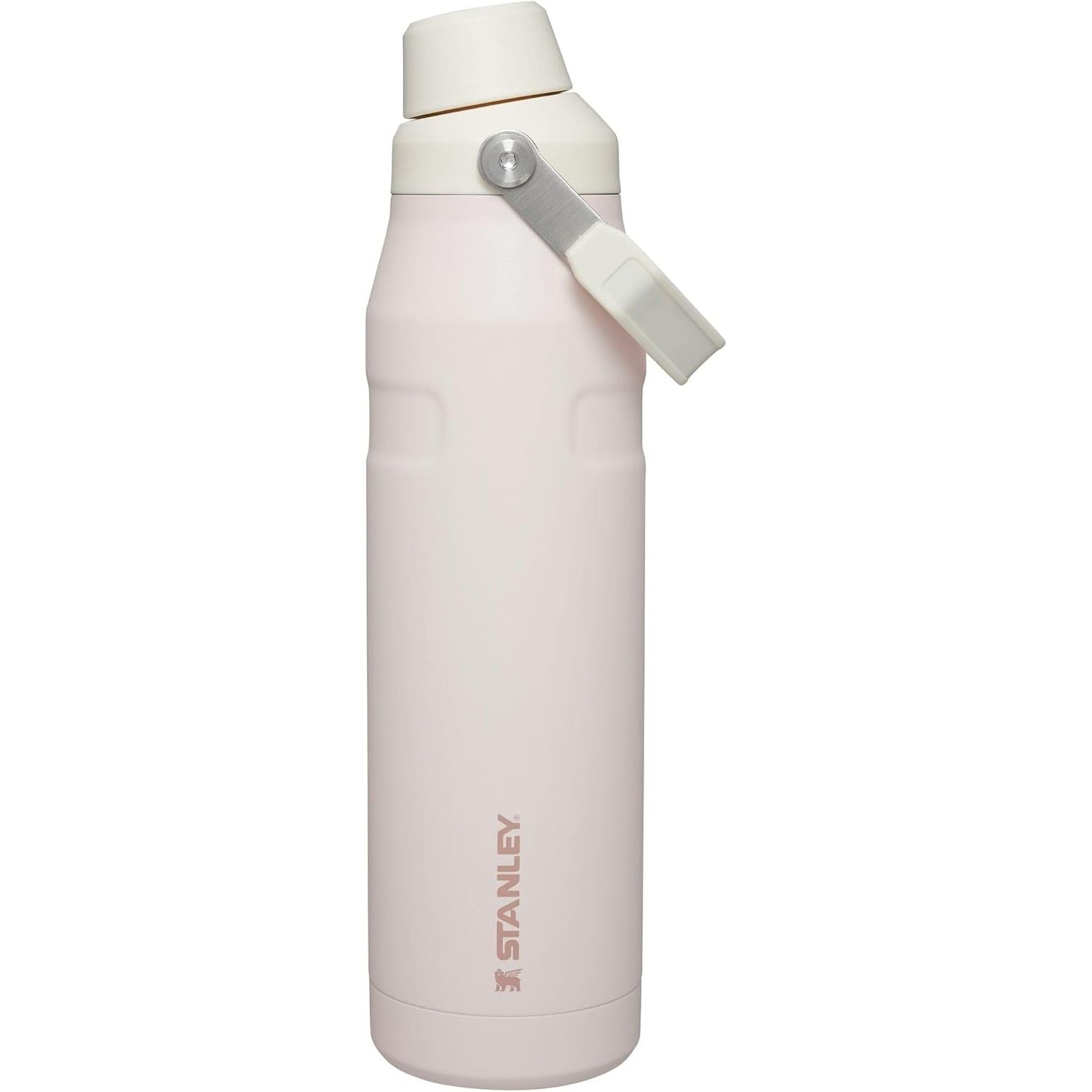 Stanley IceFlow Fast Flow Wasserflasche 709 ml | Abgewinkelter Ausgießerdeckel | Leicht und auslaufsicher für Reisen und Sport | Isolierter Edelstahl | BPA-frei | Rosenquarz