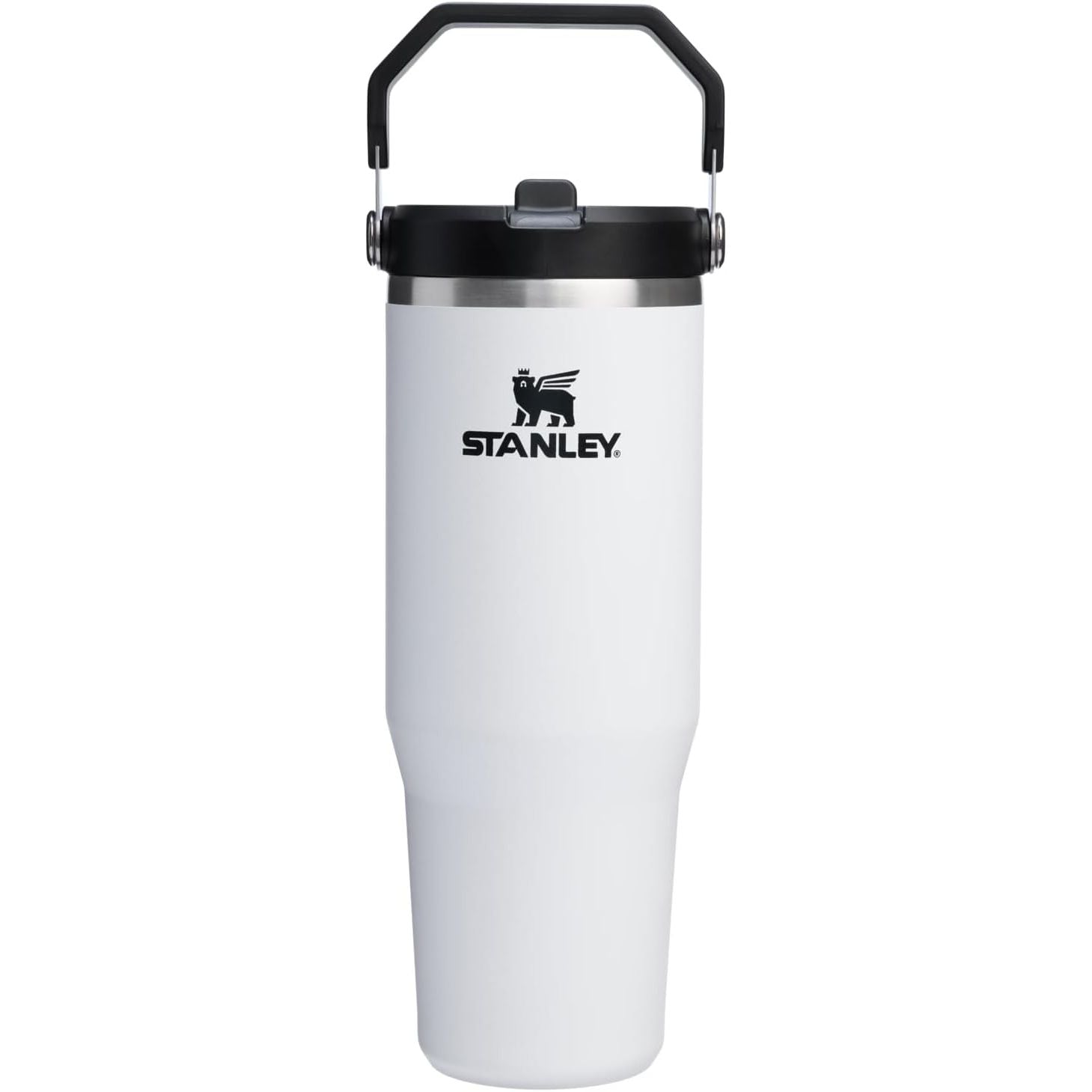 STANLEY IceFlow 2.0 Flip Straw Tumbler mit Griff 887 ml | Drehverschluss und Klappstrohhalm | Auslaufsichere Wasserflasche | Isolierter Edelstahl | BPA-frei | Rose Quarz 2.0