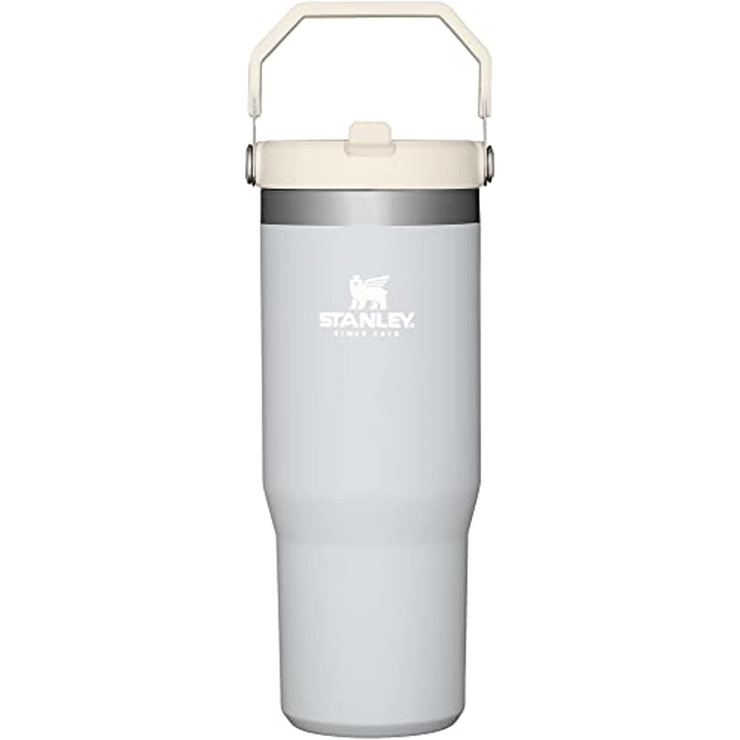 STANLEY IceFlow 2.0 Flip Straw Tumbler mit Griff 887 ml | Drehverschluss und Klappstrohhalm | Auslaufsichere Wasserflasche | Isolierter Edelstahl | BPA-frei | Rose Quarz 2.0