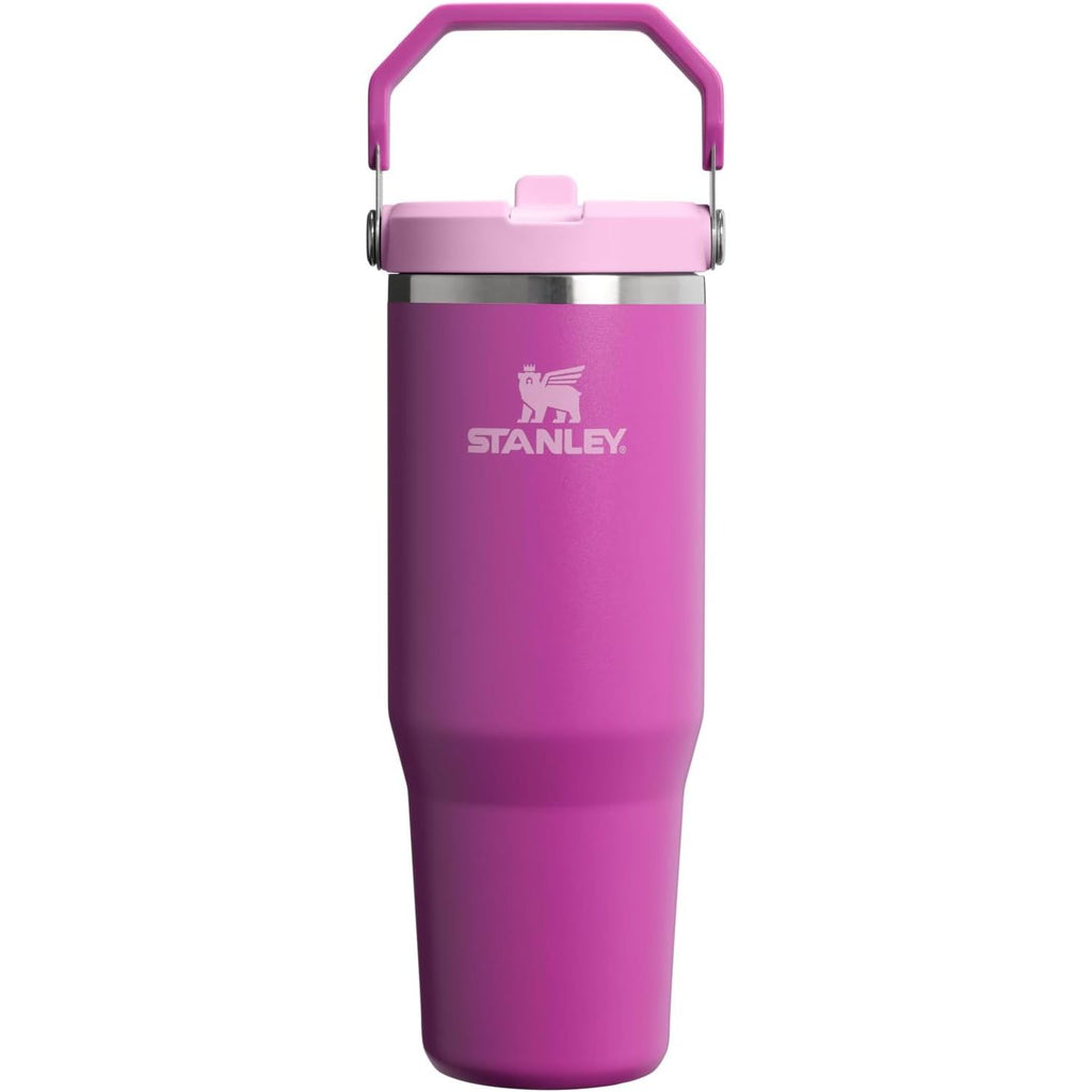 STANLEY IceFlow 2.0 Flip Straw Tumbler mit Griff 887 ml | Drehverschluss und Klappstrohhalm | Auslaufsichere Wasserflasche | Isolierter Edelstahl | BPA-frei | Rose Quarz 2.0