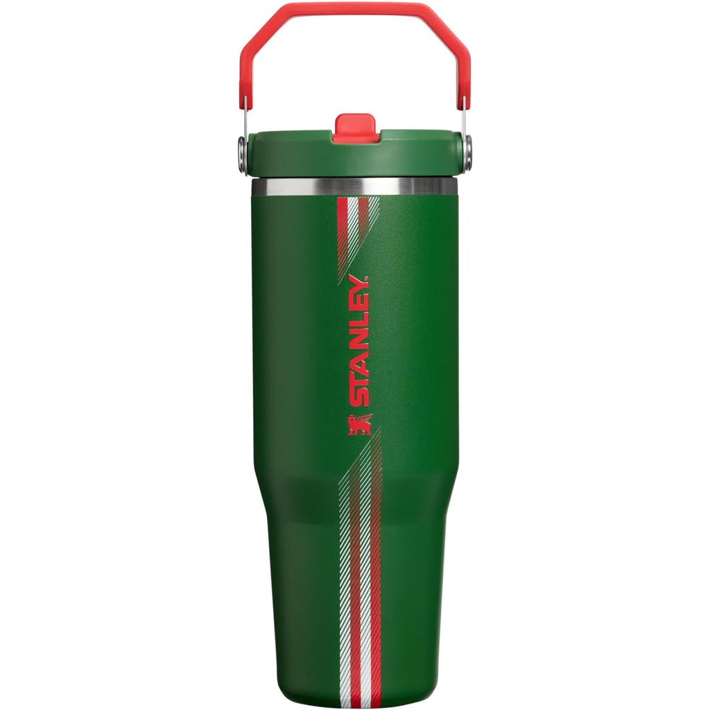 STANLEY IceFlow 2.0 Flip Straw Tumbler mit Griff 887 ml | Drehverschluss und Klappstrohhalm | Auslaufsichere Wasserflasche | Isolierter Edelstahl | BPA-frei | Rose Quarz 2.0