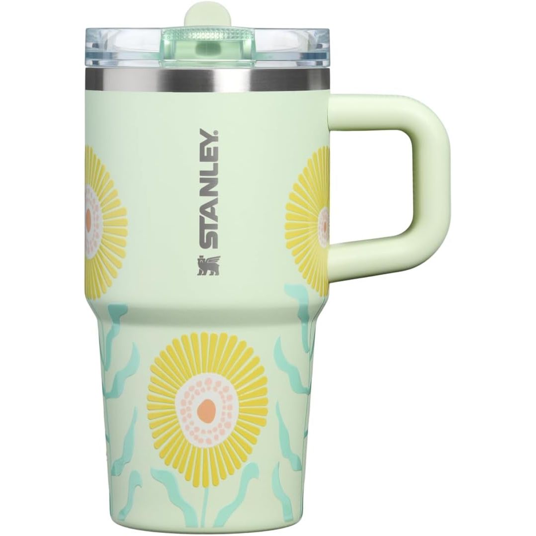 STANLEY Quencher ProTour Flip Straw Tumbler mit auslaufsicherem Deckel 1,2 Liter | Integrierter Strohhalm und Griff | Passt in Becherhalter für Reisen | Isolierter Edelstahlbecher | BPA-frei | Rosenquarz