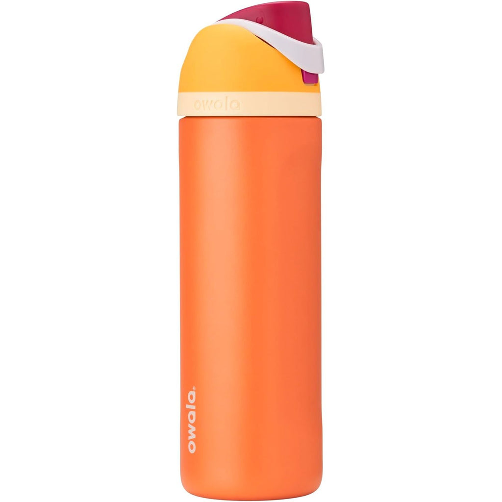 Owala FreeSip Isolierte Edelstahl-Wasserflasche mit Strohhalm für Sport und Reise, BPA-frei, 950 ml, Foggy Tide