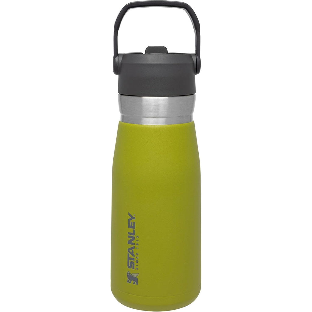Stanley IceFlow Flip Straw Trinkflasche 17 oz | Integrierter Strohhalm für Reisen und Sport | Leicht und auslaufsicher | Isolierter Edelstahl | BPA-frei | Holzkohle