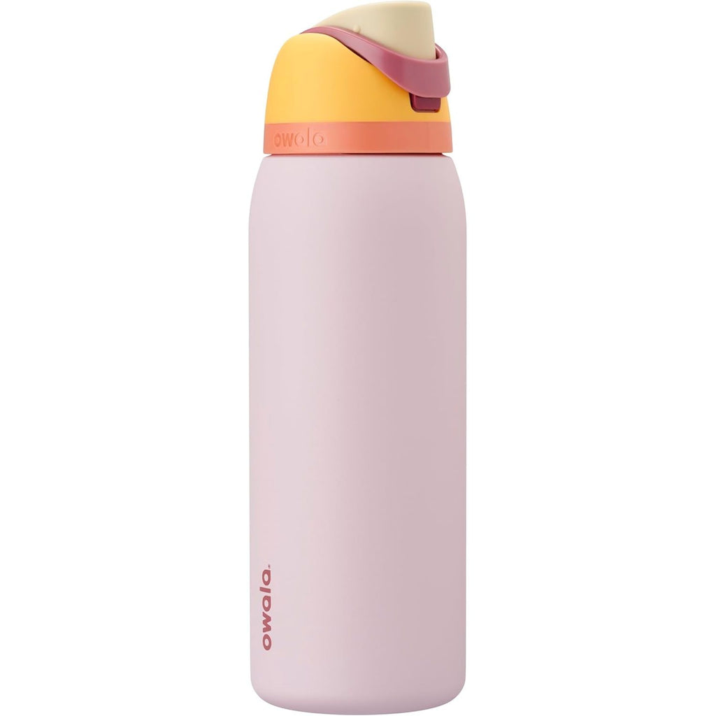 Owala FreeSip Isolierte Edelstahl-Wasserflasche mit Strohhalm für Sport und Reise, BPA-frei, 950 ml, Foggy Tide