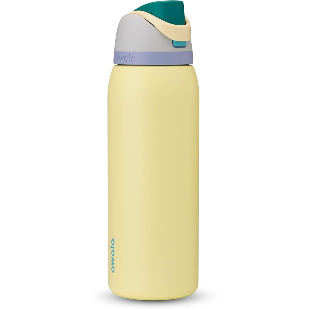 Owala FreeSip Isolierte Edelstahl-Wasserflasche mit Strohhalm für Sport und Reise, BPA-frei, 950 ml, Foggy Tide