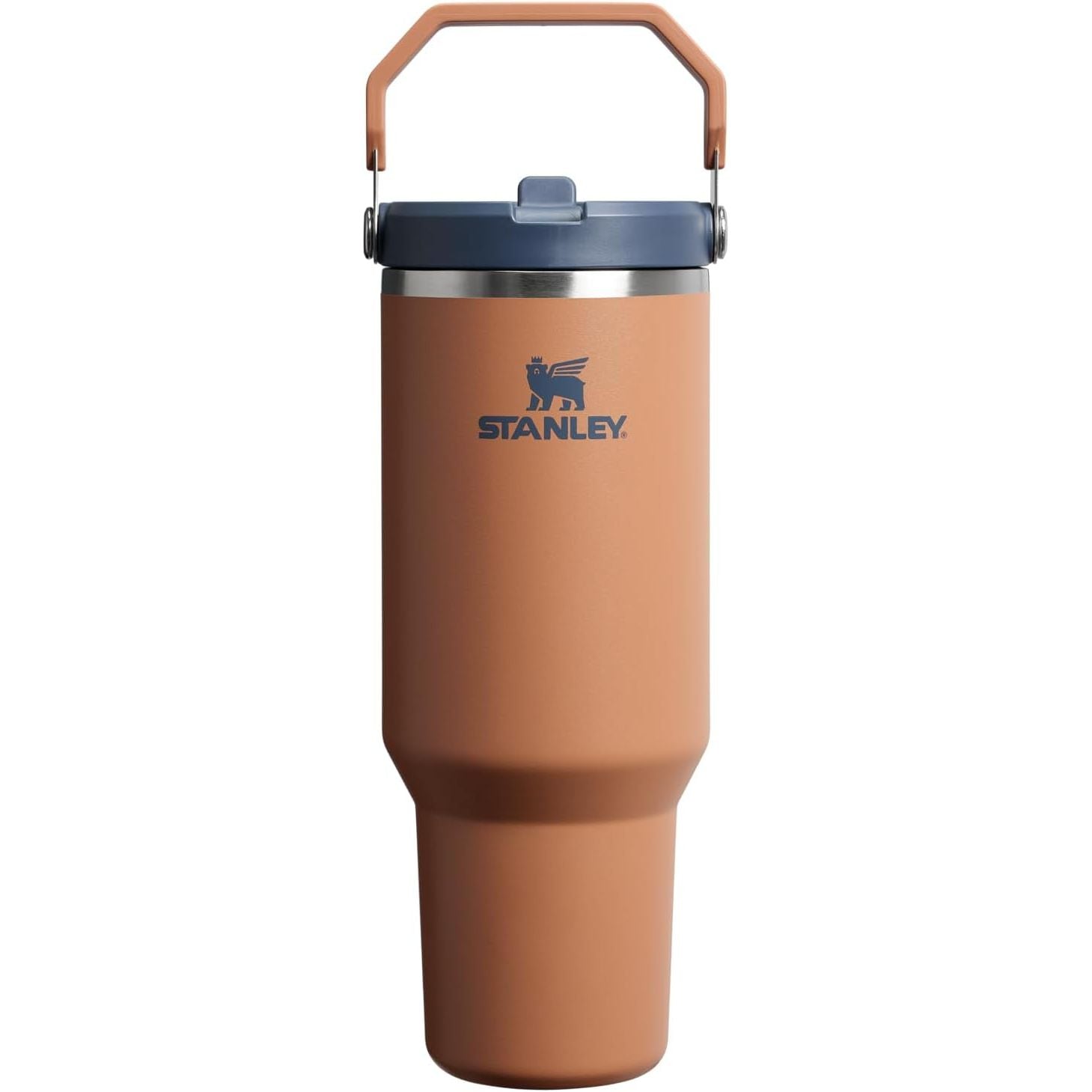 STANLEY IceFlow 2.0 Flip Straw Tumbler mit Griff 887 ml | Drehverschluss und Klappstrohhalm | Auslaufsichere Wasserflasche | Isolierter Edelstahl | BPA-frei | Rose Quarz 2.0