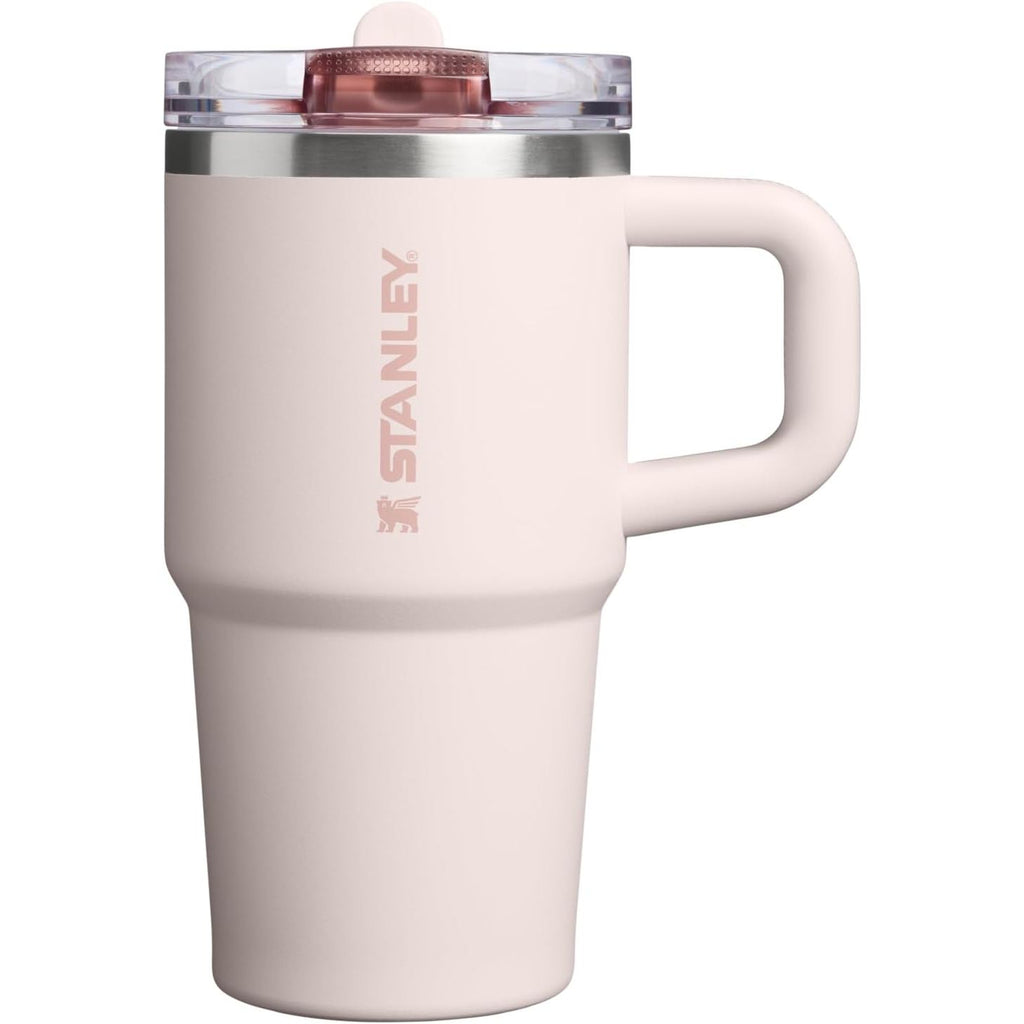 STANLEY Quencher ProTour Flip Straw Tumbler mit auslaufsicherem Deckel 1,2 Liter | Integrierter Strohhalm und Griff | Passt in Becherhalter für Reisen | Isolierter Edelstahlbecher | BPA-frei | Rosenquarz