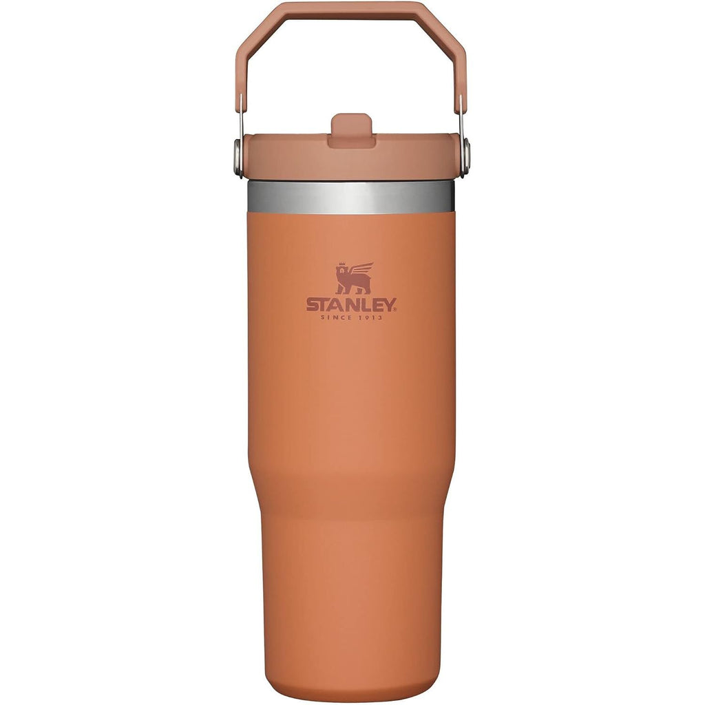 STANLEY IceFlow 2.0 Flip Straw Tumbler mit Griff 887 ml | Drehverschluss und Klappstrohhalm | Auslaufsichere Wasserflasche | Isolierter Edelstahl | BPA-frei | Rose Quarz 2.0