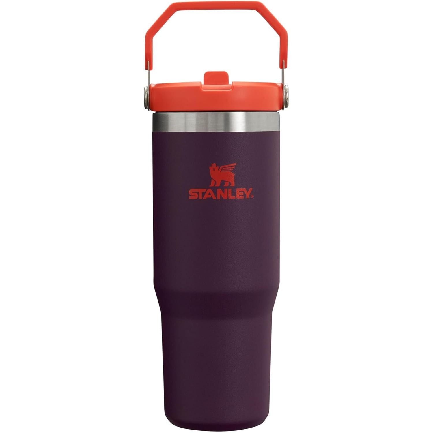 STANLEY IceFlow 2.0 Flip Straw Tumbler mit Griff 887 ml | Drehverschluss und Klappstrohhalm | Auslaufsichere Wasserflasche | Isolierter Edelstahl | BPA-frei | Rose Quarz 2.0