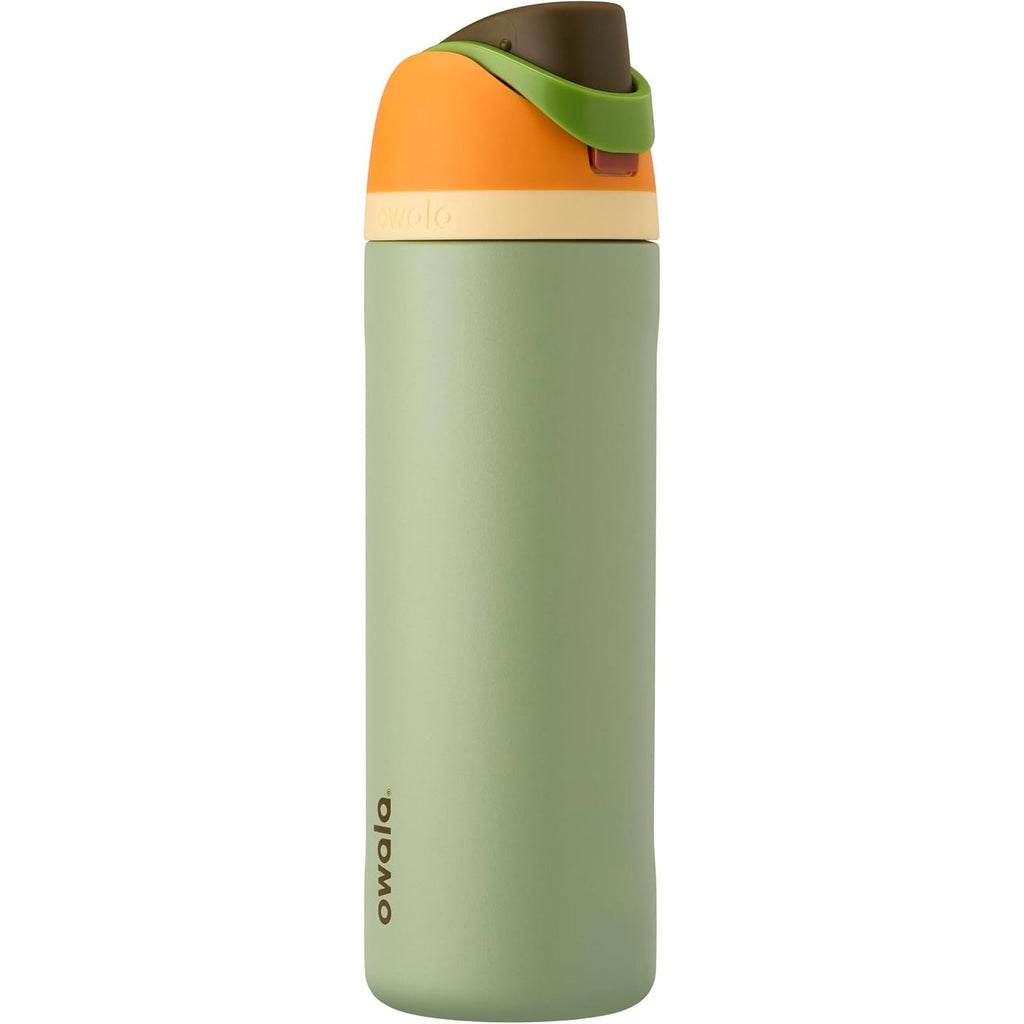 Owala FreeSip Isolierte Edelstahl-Wasserflasche mit Strohhalm für Sport und Reise, BPA-frei, 950 ml, Foggy Tide